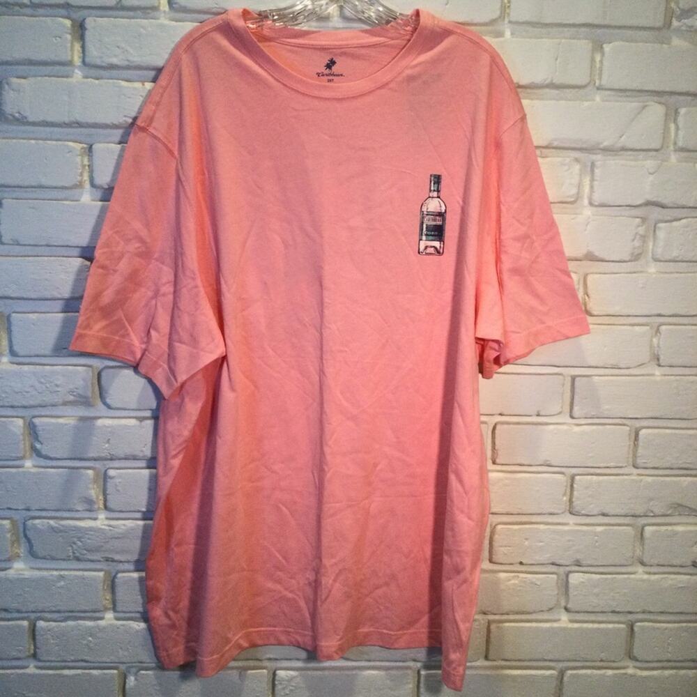 Pink Short Sleeve Tee Casual Fit 2X Tall